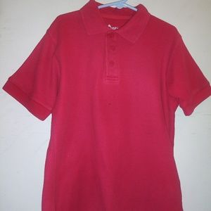 Boys Short Sleeve Red Polo Shirt